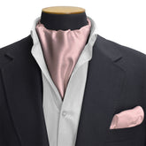 THE FESTIVE PINK SILK CRAVAT & POCKET SQUARE SET